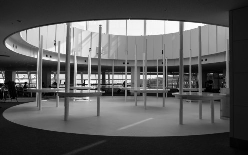 A very sleek charging station at Tokyo's Heneda Airport
